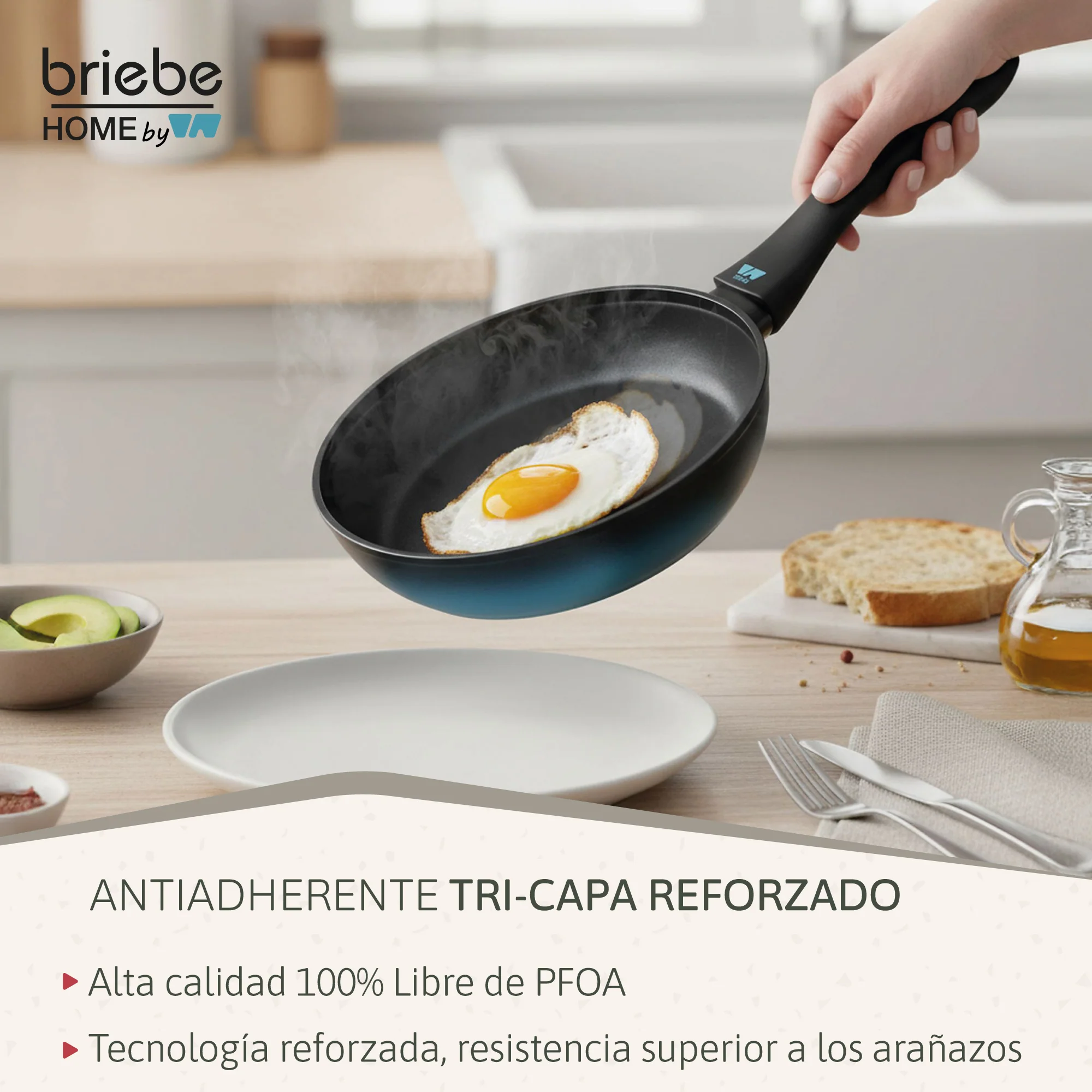 Briebe Set 2 Sartenes Inducción Acero Forjado 20-24cm Antiadherente Sin Pfoa, Fabricada En España, Mare, Azul - Image 4