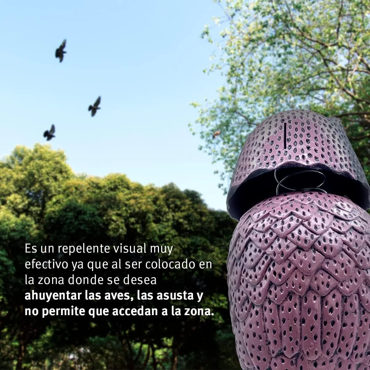 Búho espantapájaros con cabeza giratoria Biotop 41 cm - Image 5