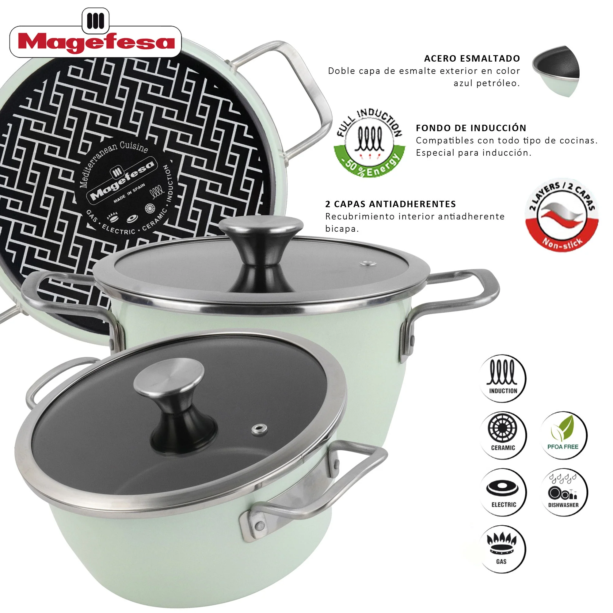 Cacerola nordic Verde Ø28cm Con Tapa De Vidrio - Image 4