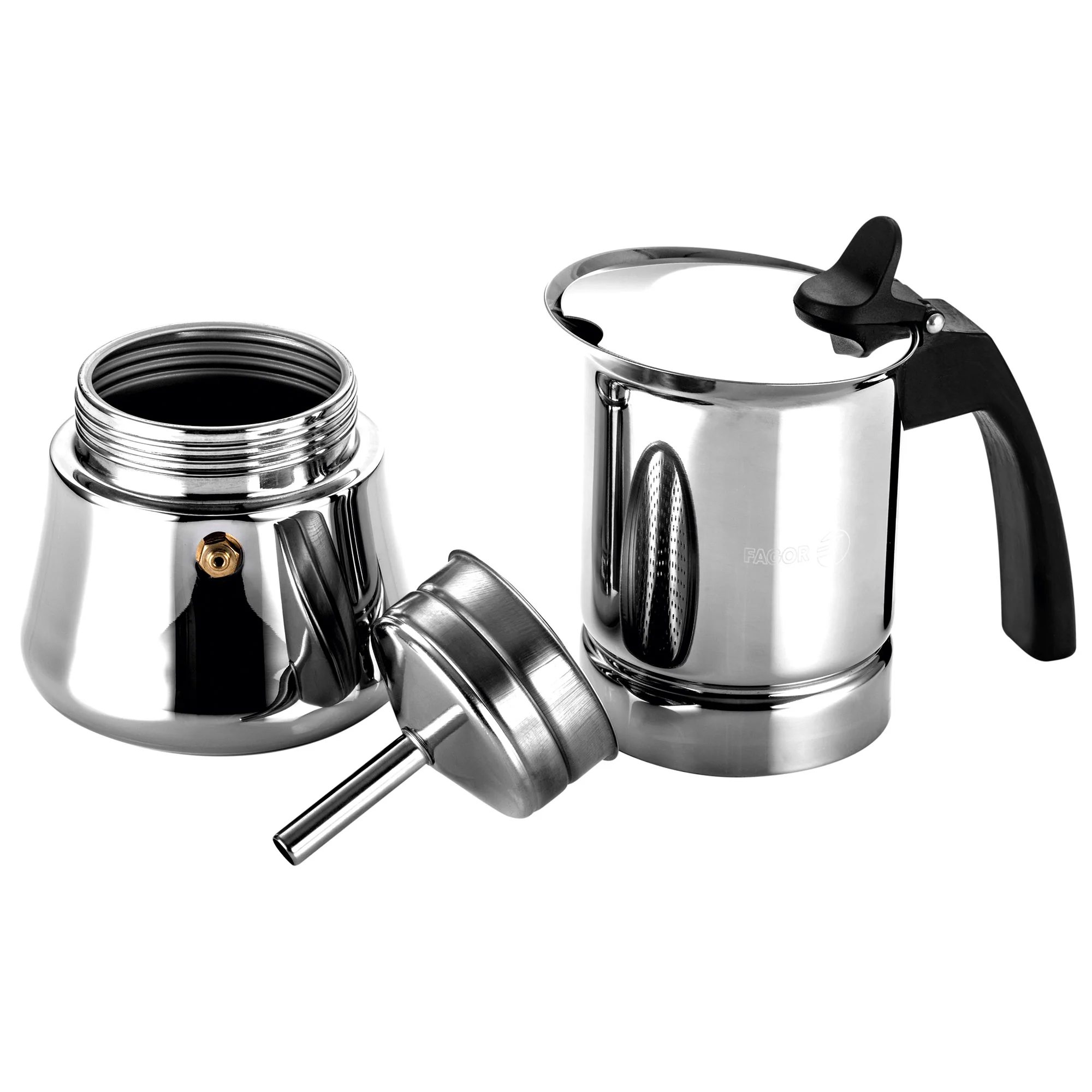 Cafetera Inox Etnica 4 Tazas Acero Inoxidable 18/10 Fagor - Image 3