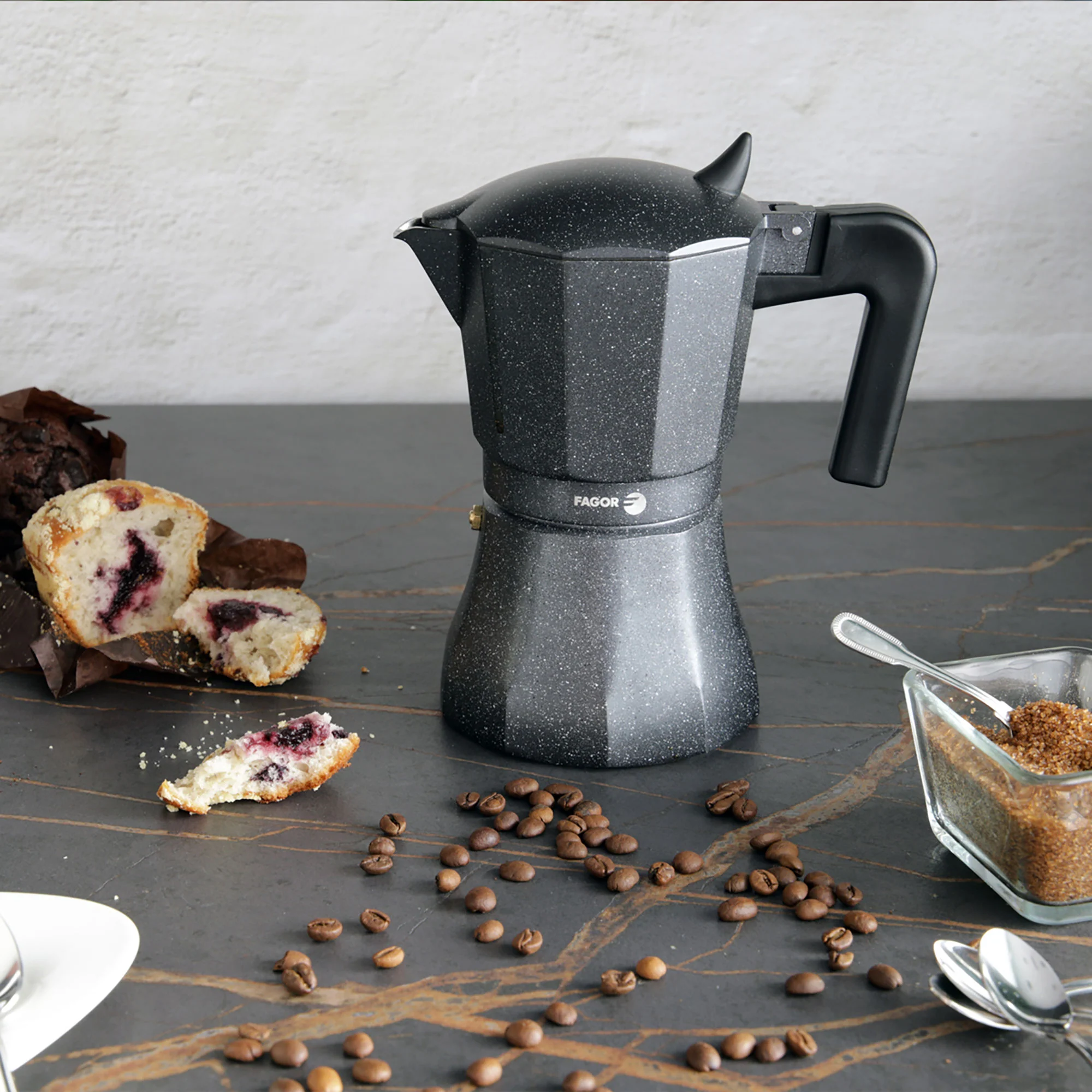 Cafetera Italiana Aluminio, Junta Silicona, Vitrocerámica, Gas, Eléctrica Fagor - Image 4