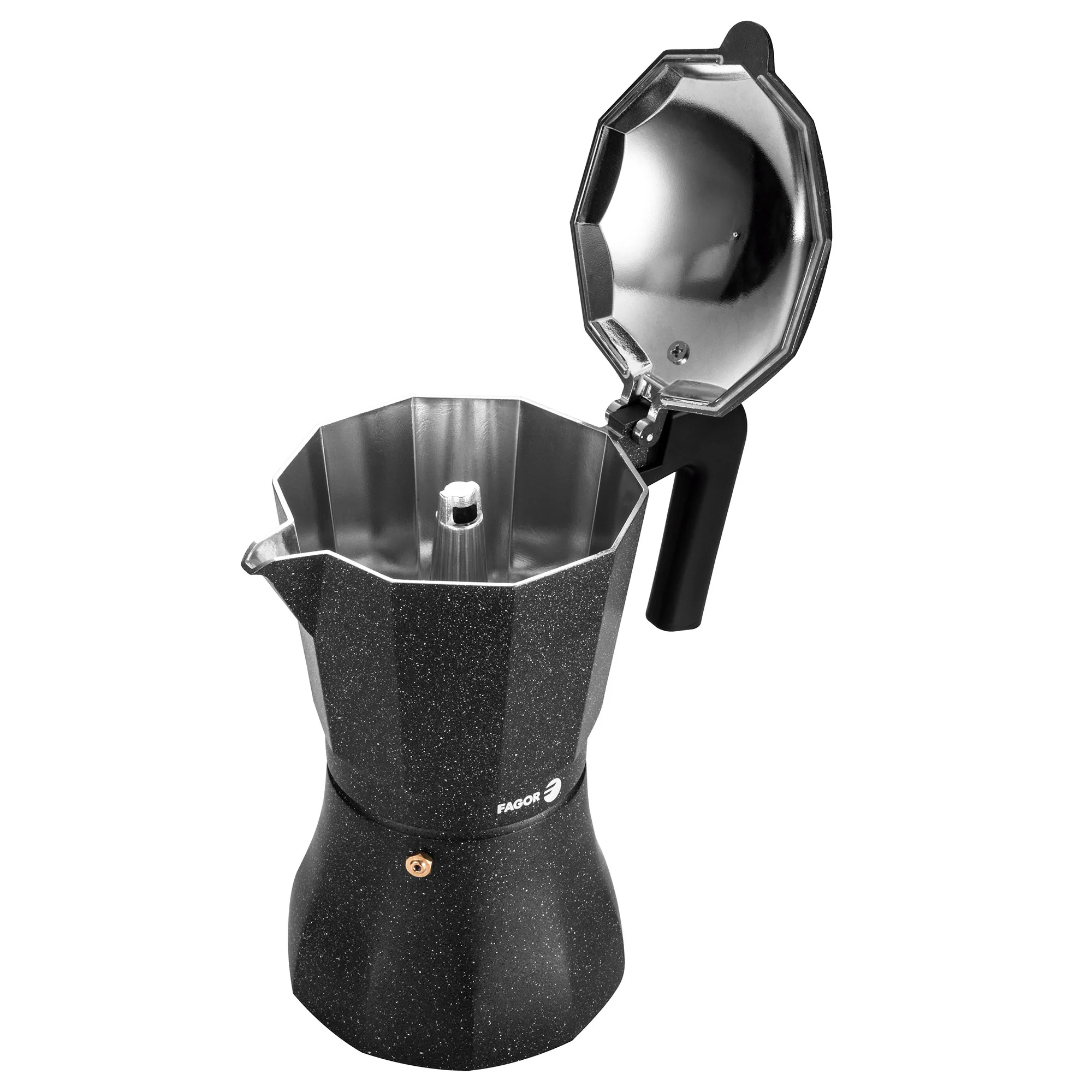 Cafetera Italiana Aluminio, Junta Silicona, Vitrocerámica, Gas, Eléctrica Fagor - Image 5