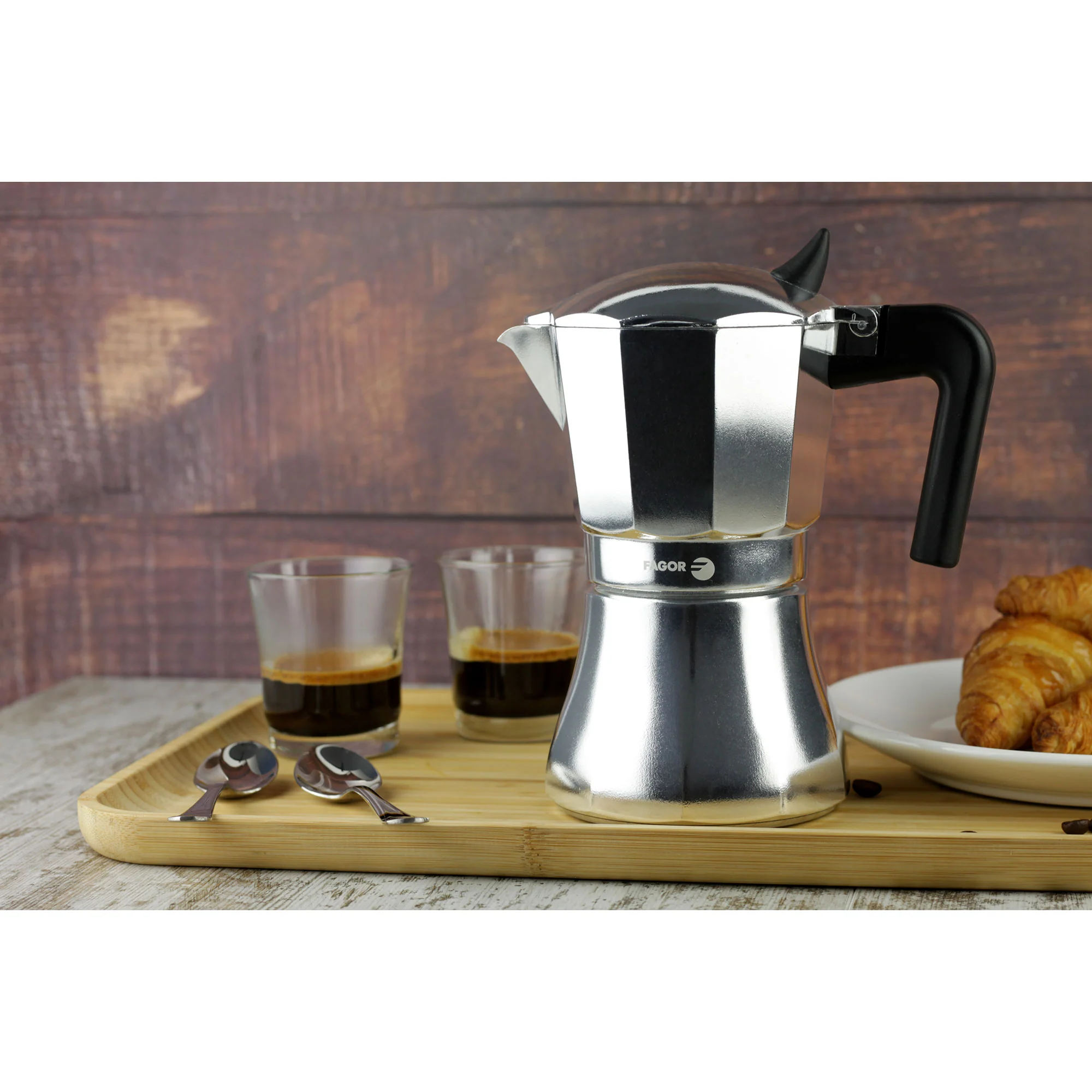 Cafetera Italiana Inducción, Aluminio, Todo Tipo Cocinas, Vitrocerámica, Gas, Fagor - Image 4