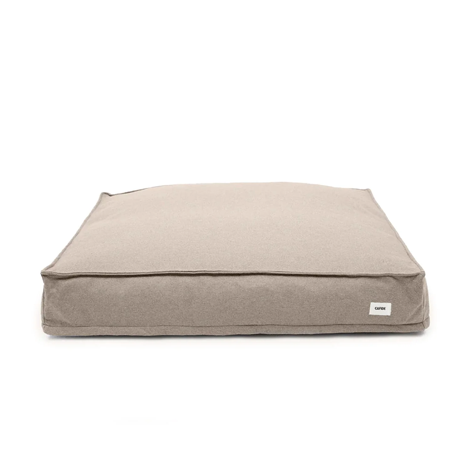 Cafide Cama De Material Reciclado Para Perro Con Tejido Basic Beige. Modelo Cuadra.