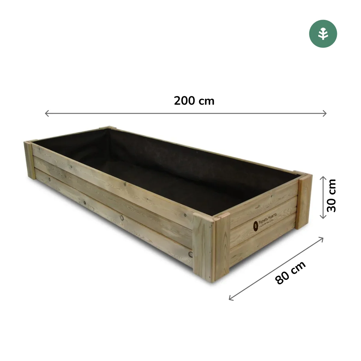 Cajonera de Cultivo Box XXL30 (200x80x30cm) Planeta Huerto 390 L - Image 5
