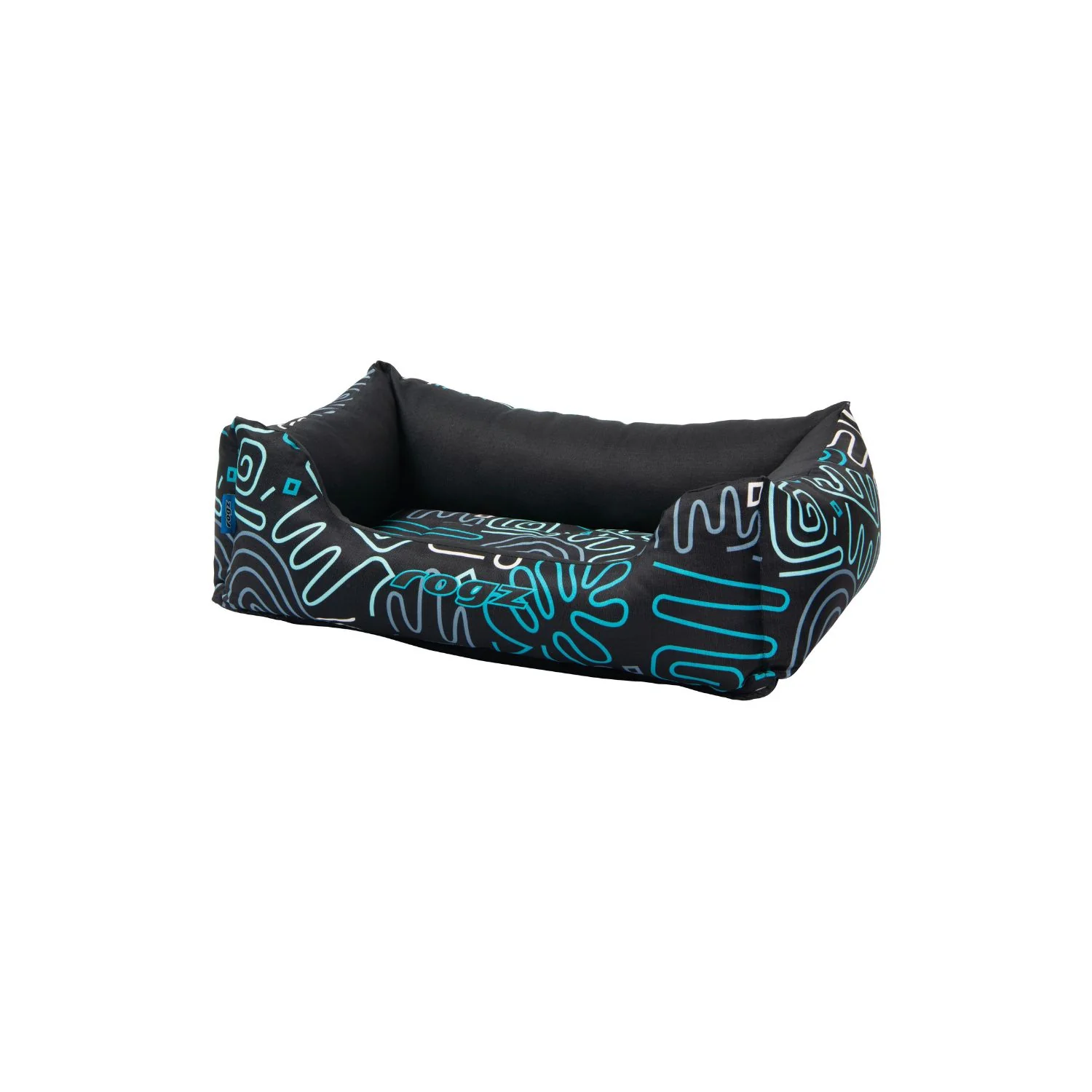Cama Para Perro Rogz Graphix 76x51x26cm Estampado Doodle Talla M (12-22kg)