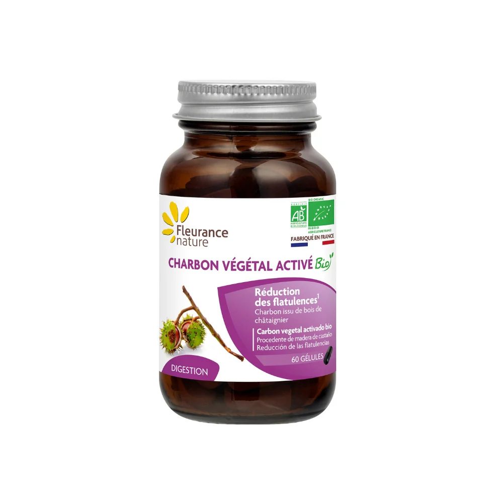 Carbón Vegetal Activado Eco Fleurance Nature 60 Cápsulas