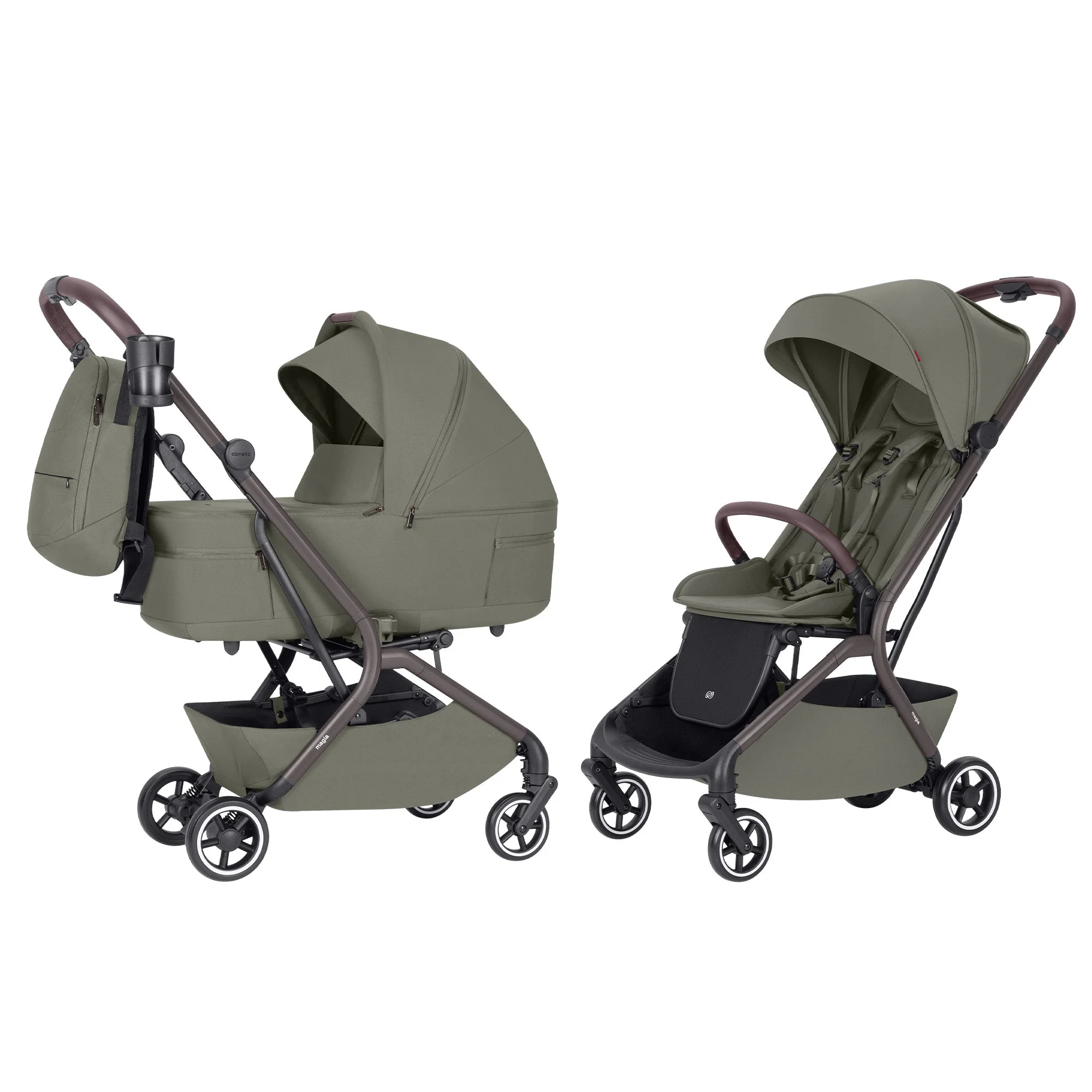 Carrello Carrito De Bebé Magia Dúo 2 En 1 Malted Green