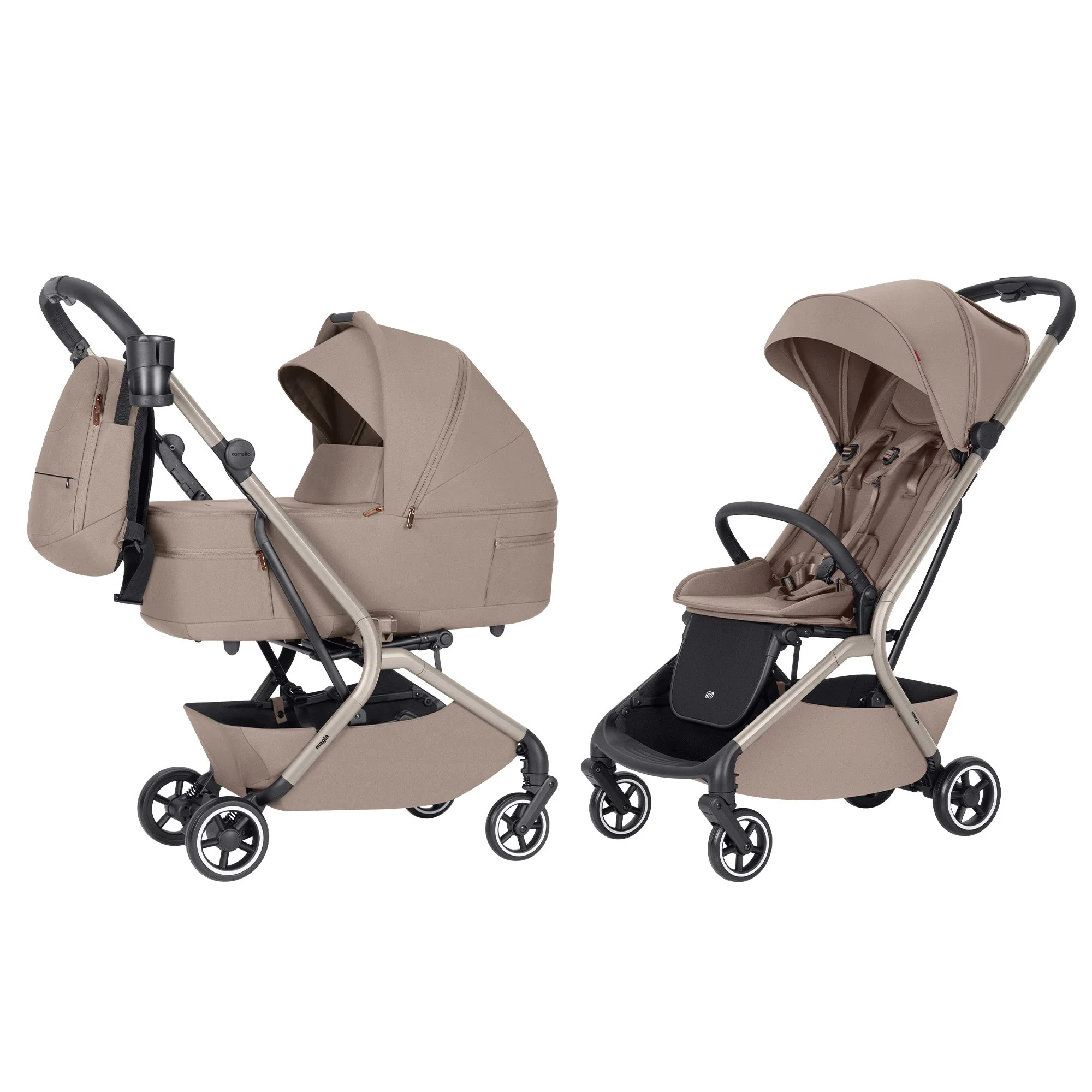 Carrello Carrito De Bebé Magia Dúo 2 En 1 Spice Beige