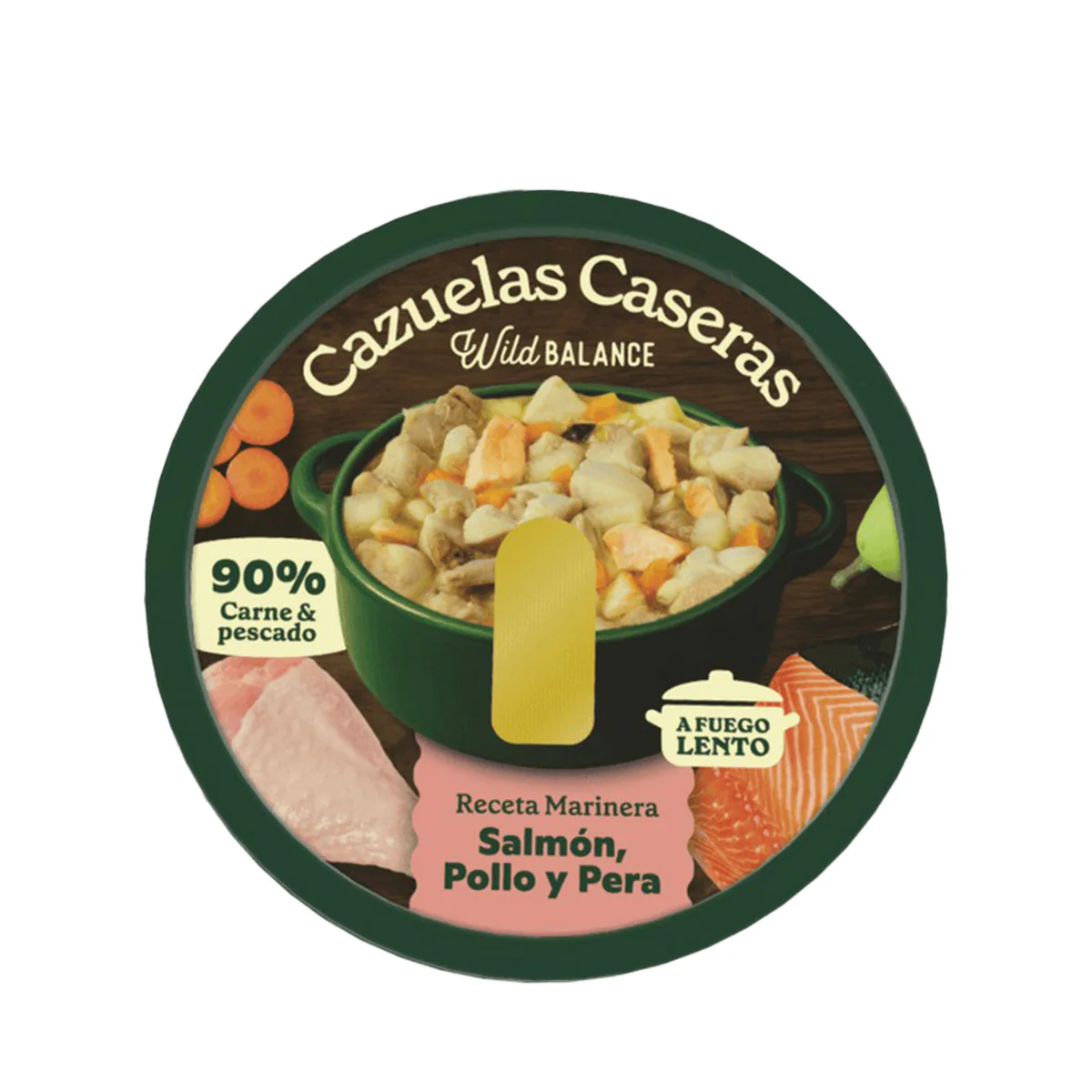 Cazuelas Caseras Salmón, Pollo y Pera Wild Balance 280g