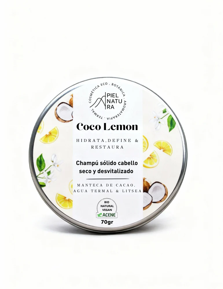 Champú Sólido Bio Cabello Seco Y Desvitalizado, Coco Lemon