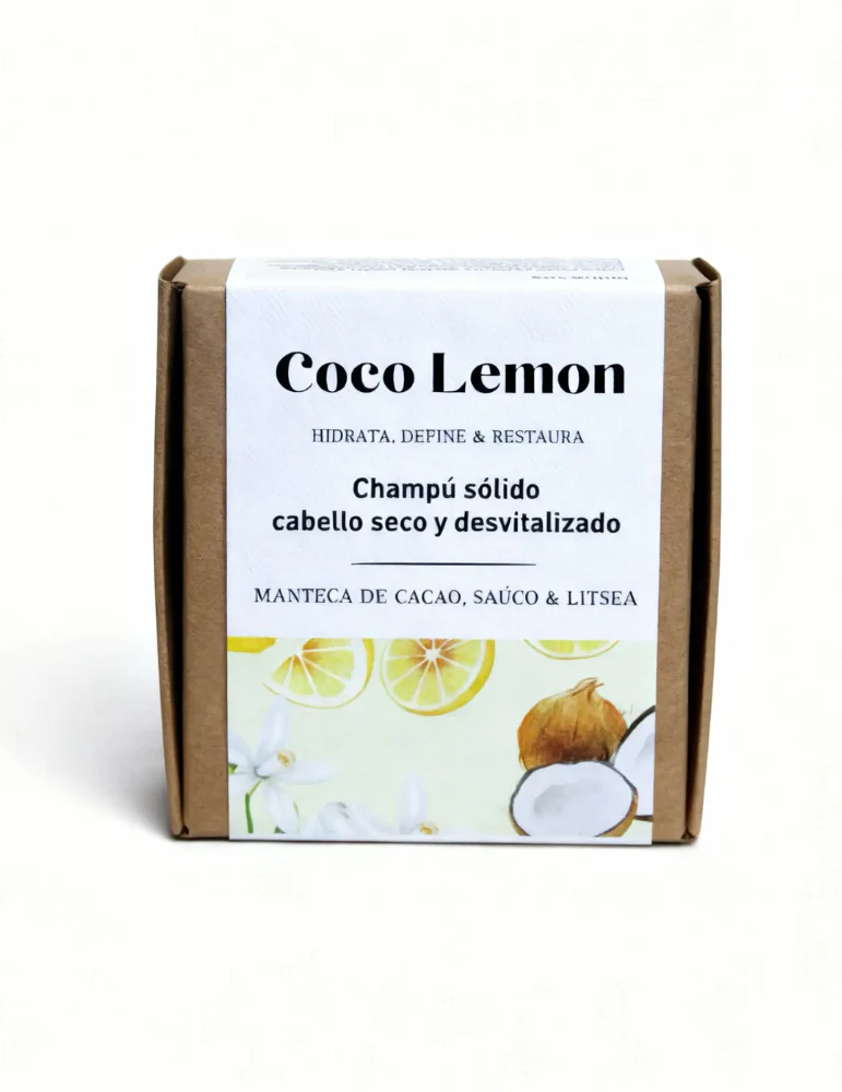 Champú Sólido Bio Cabello Seco Y Desvitalizado, Coco Lemon - Image 4