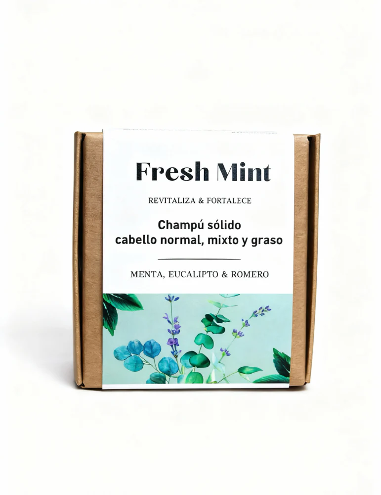 Champú Sólido Bio Fortalecedor Fresh Mint En Lata - Image 4