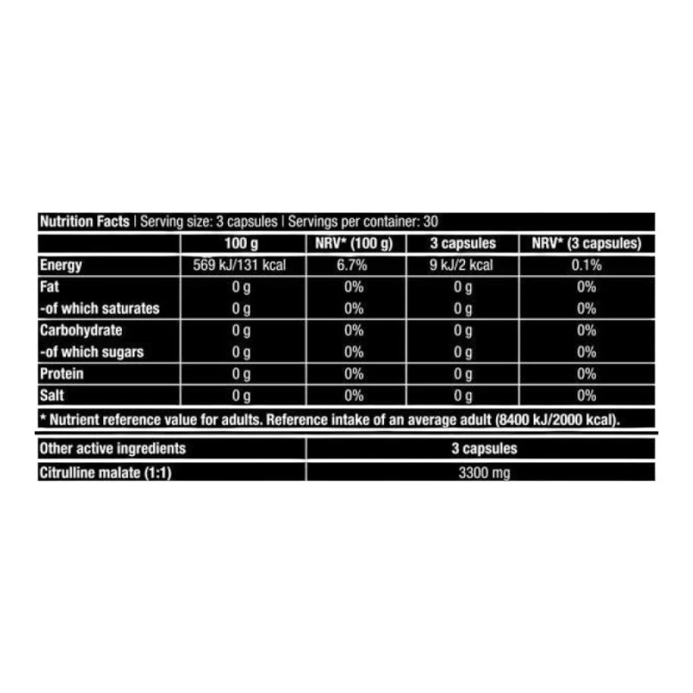 Citrulline Malate 90 Caps - Image 2