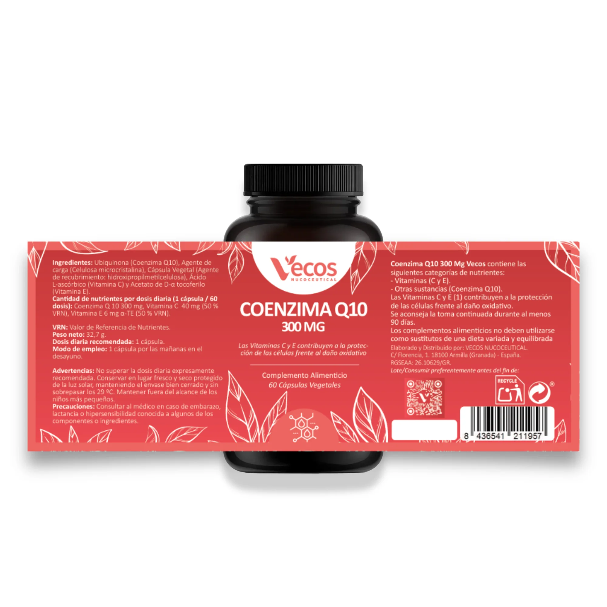 Coenzima Q10 300 Mg Vecos | Rendimiento Físico, Corazon Saludable Y Apoyo Energético - Image 5
