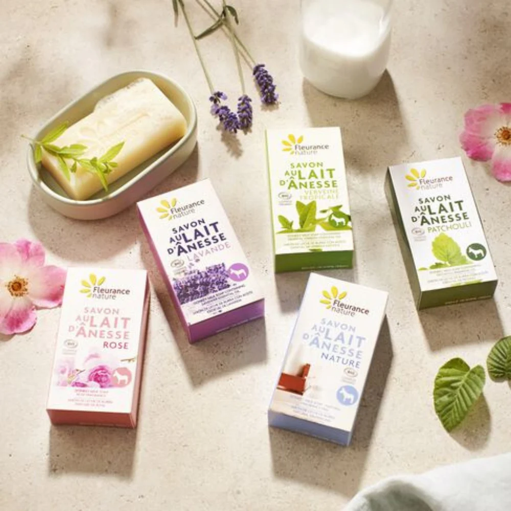 Cofre De 5 Jabones Con Leche De Burra Eco Fleurance Nature 100g - Image 2