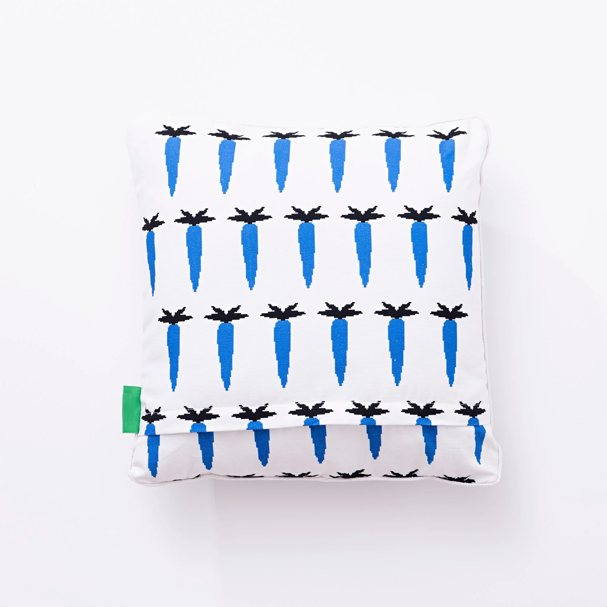 Cojin 40x40cm Relleno 300gr Poliester 100% Algodon Canvas 300gsm Zanahoria Azul Benetton - Image 3
