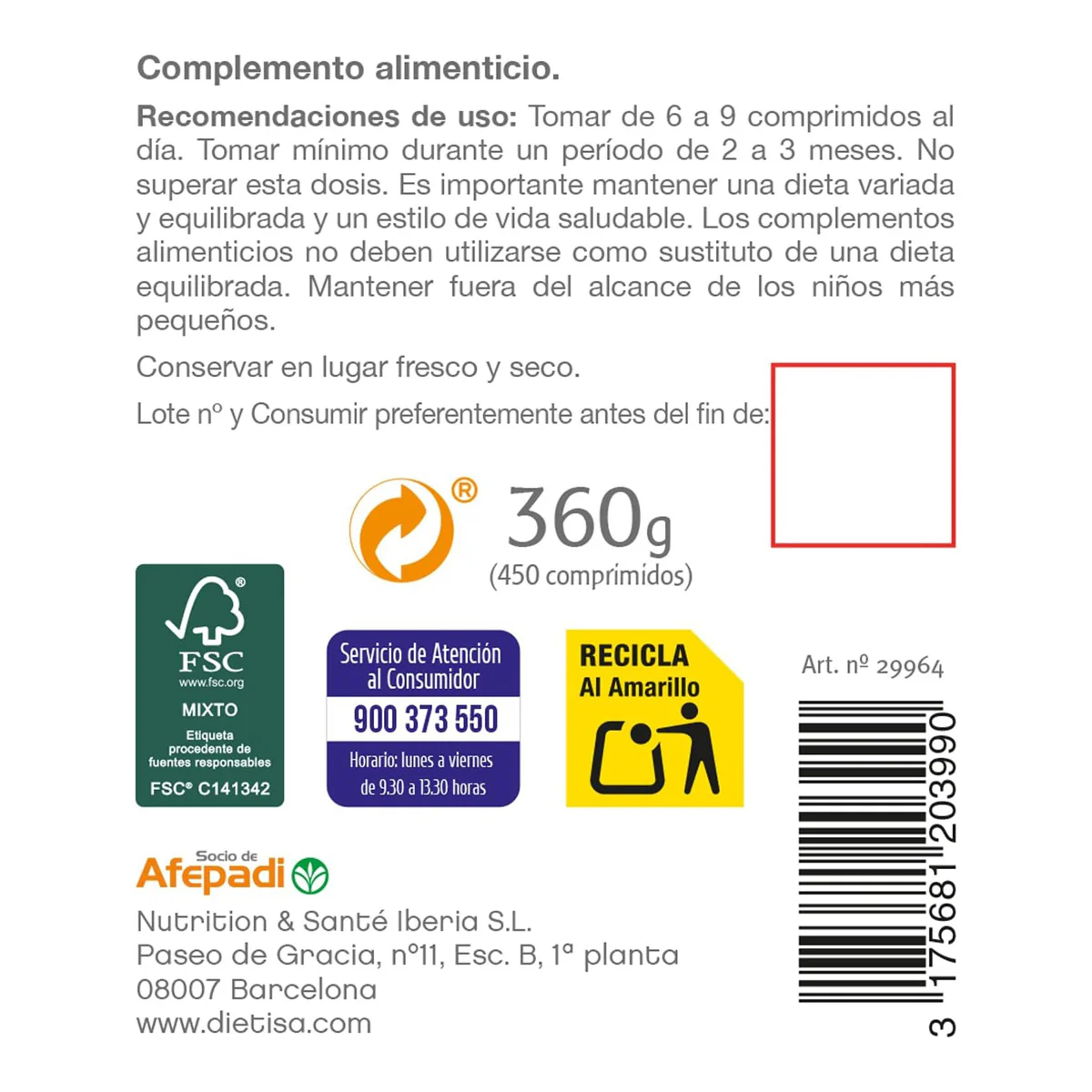 Colágeno DIELISA 450 Comprimidos - Image 3