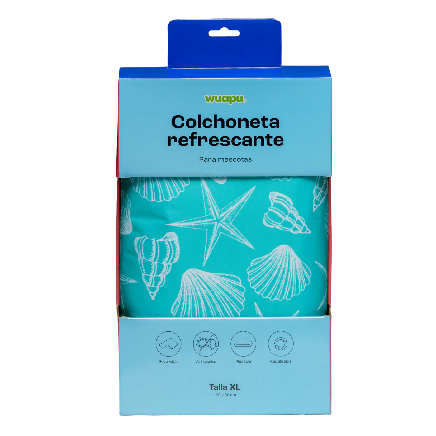 Colchoneta De Gel Refrescante Para Perro Talla Xl De 100x60cm Con Estampado Veraniego Pacifico Wuapu - Image 5