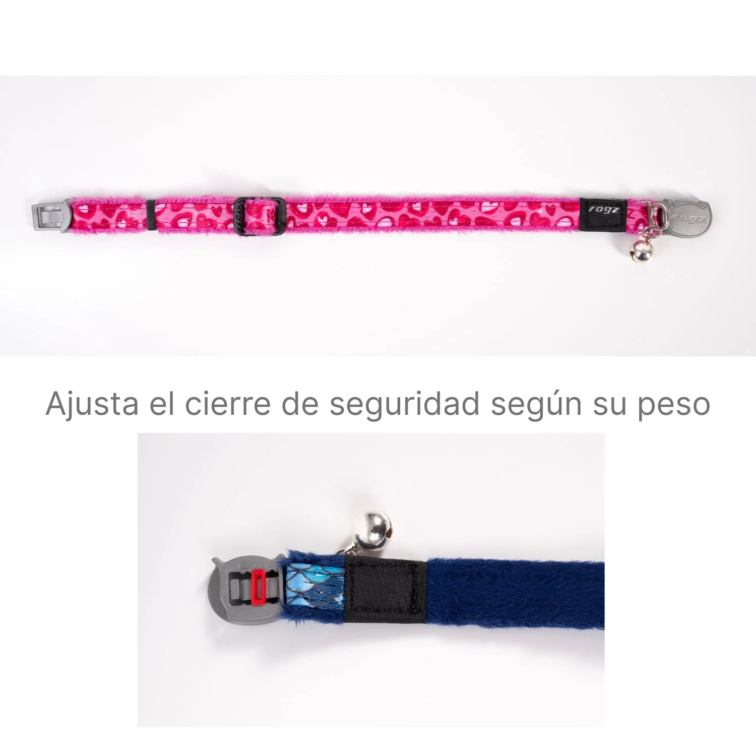 Collar Para Gato Fashioncat Estampado Azul Rogz Ajustable 20-31cm - Image 4