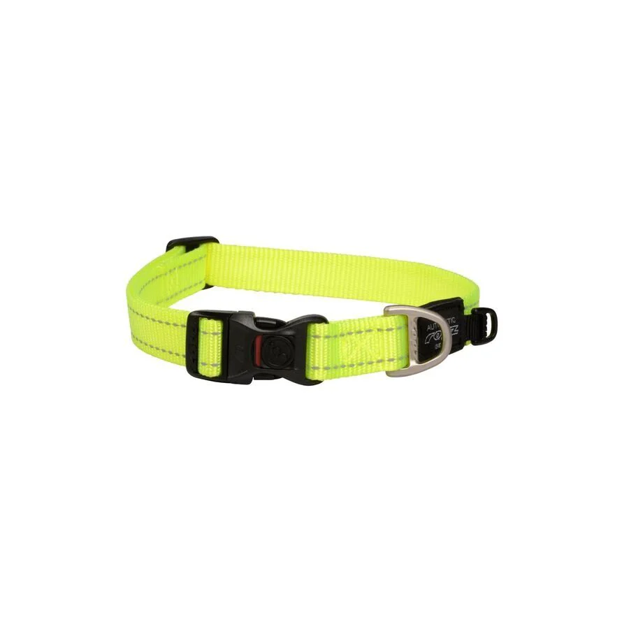Collar Para Perro, Modelo Classic De Rogz Color Amarillo. Talla Xl (39-64kg)