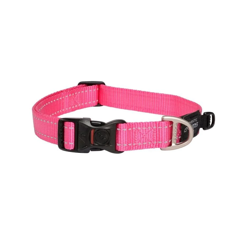 Collar Para Perro, Modelo Classic De Rogz Color Rosa. Talla L (21-40kg)