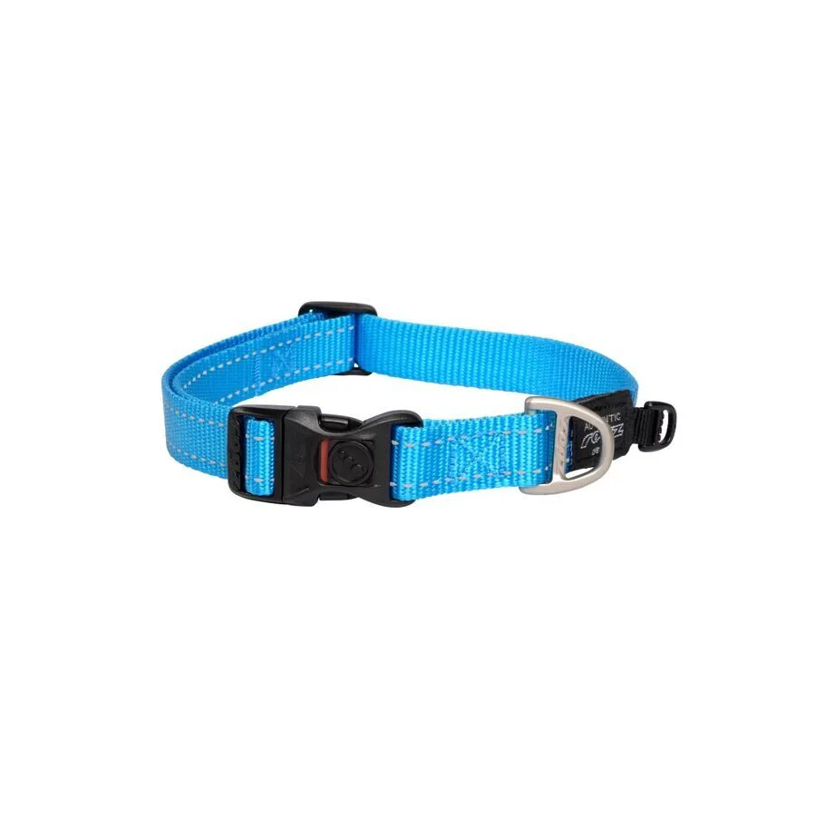 Collar Para Perro, Modelo Classic De Rogz Color Turquesa. Talla Xl (39-64kg)