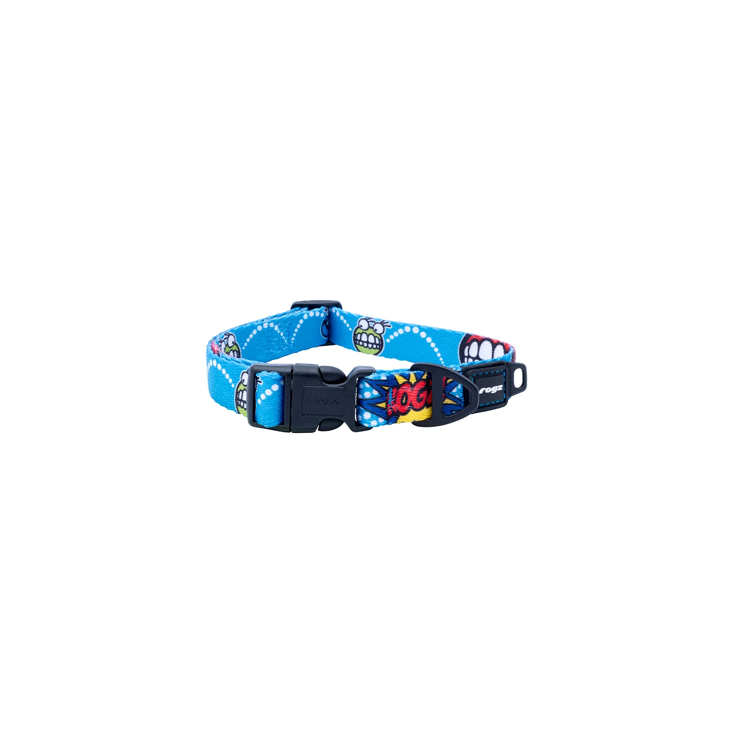 Collar Para Perro, Modelo Fusion De Rogz, Estampado Comic Azul. Talla M (12-22kg) - Image 2