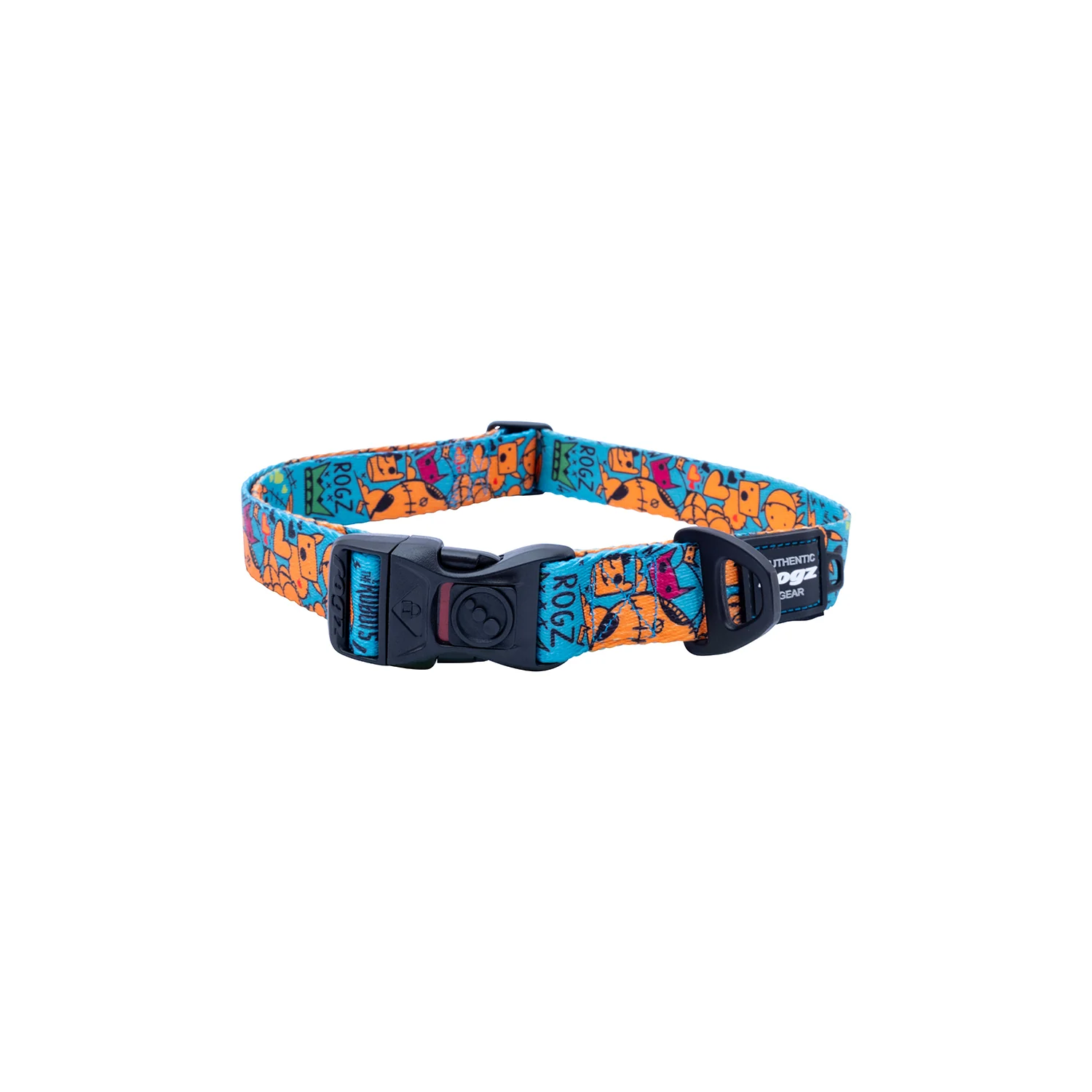 Collar Para Perro, Modelo Fusion De Rogz, Estampado Graffiti Azules. Talla S (8-14kg) - Image 4