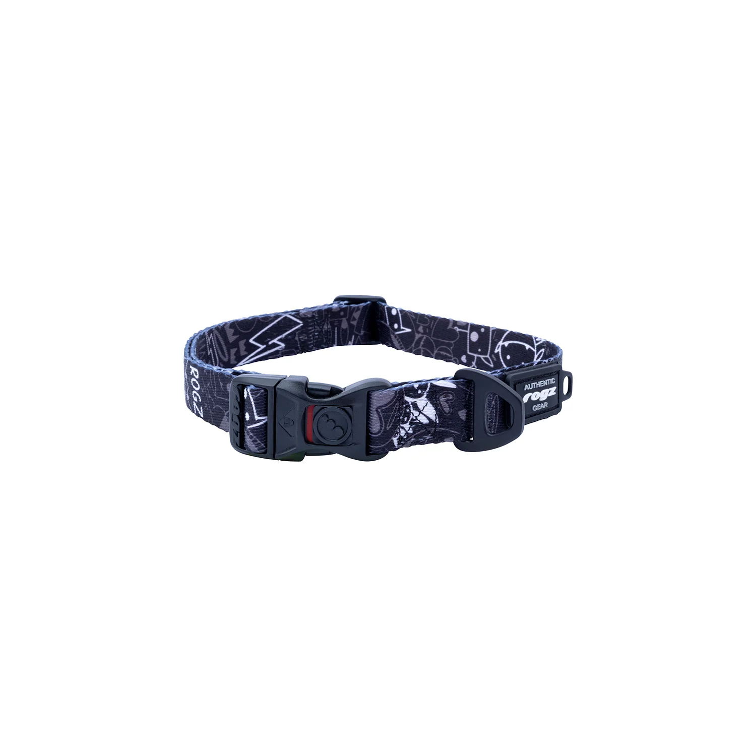 Collar Para Perro, Modelo Fusion De Rogz, Estampado Graffiti Negro. Talla M (12-22kg) - Image 3