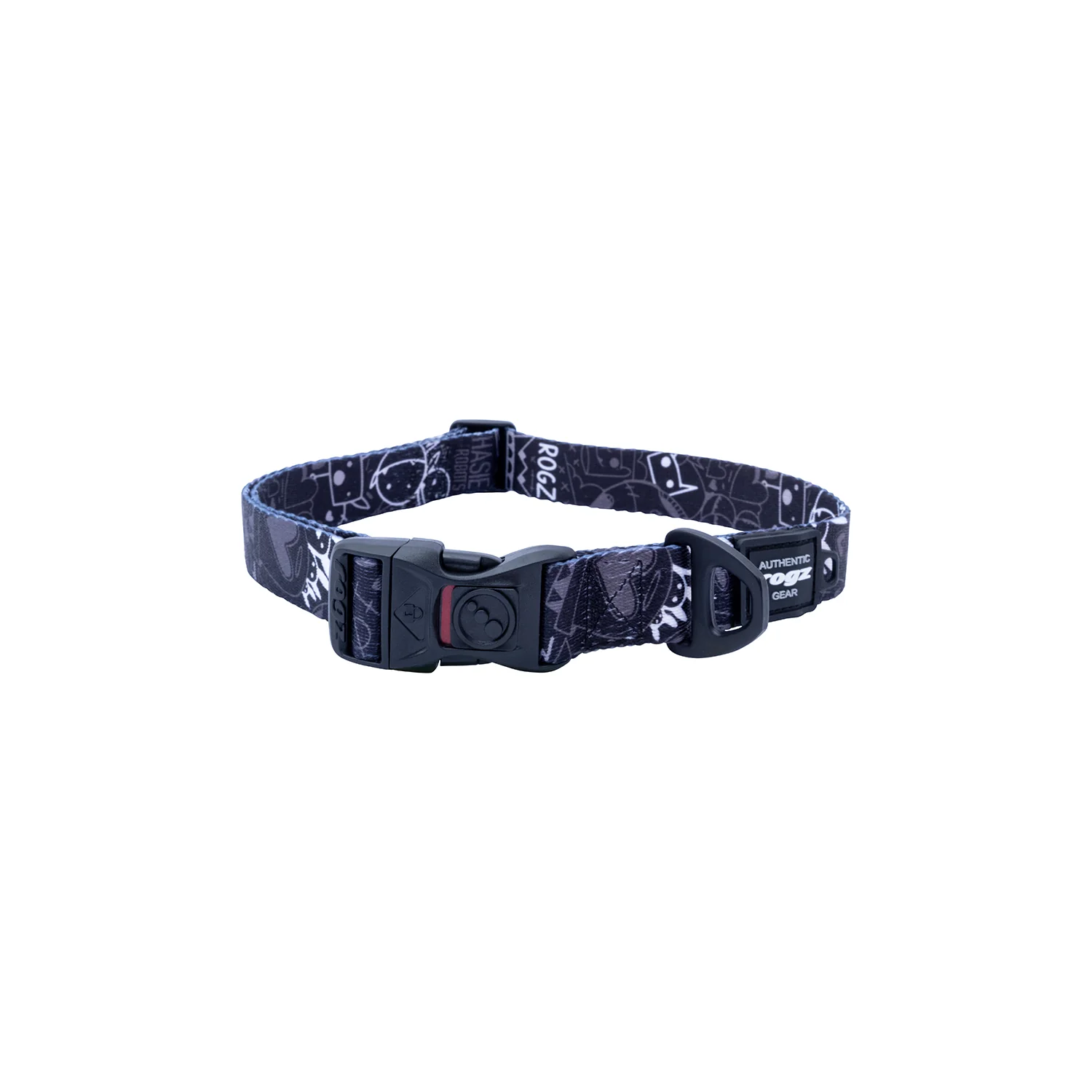 Collar Para Perro, Modelo Fusion De Rogz, Estampado Graffiti Negro. Talla M (12-22kg) - Image 4