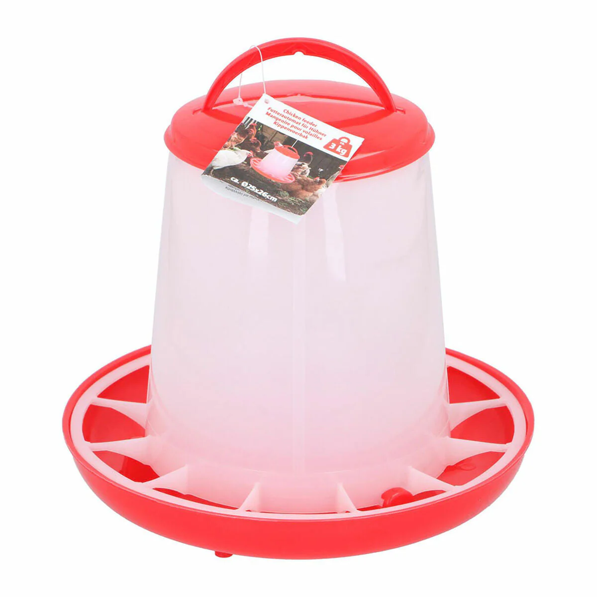 Comedero Para Aves De Corral Lifetime 3 Kg Ø 25 X 26 Cm / Vetonek