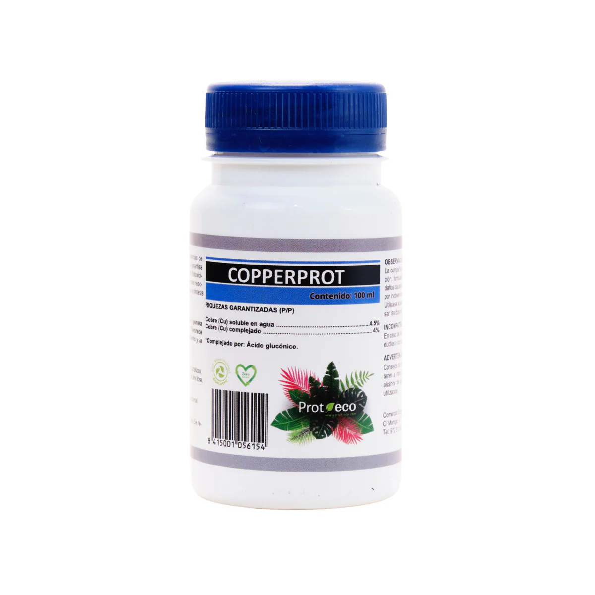 Copperprot Prot-eco Corrector De Cobre Ecológico Para Plantas Contra Hongos Y Mildiu + Pipeta 5 Ml Gratis