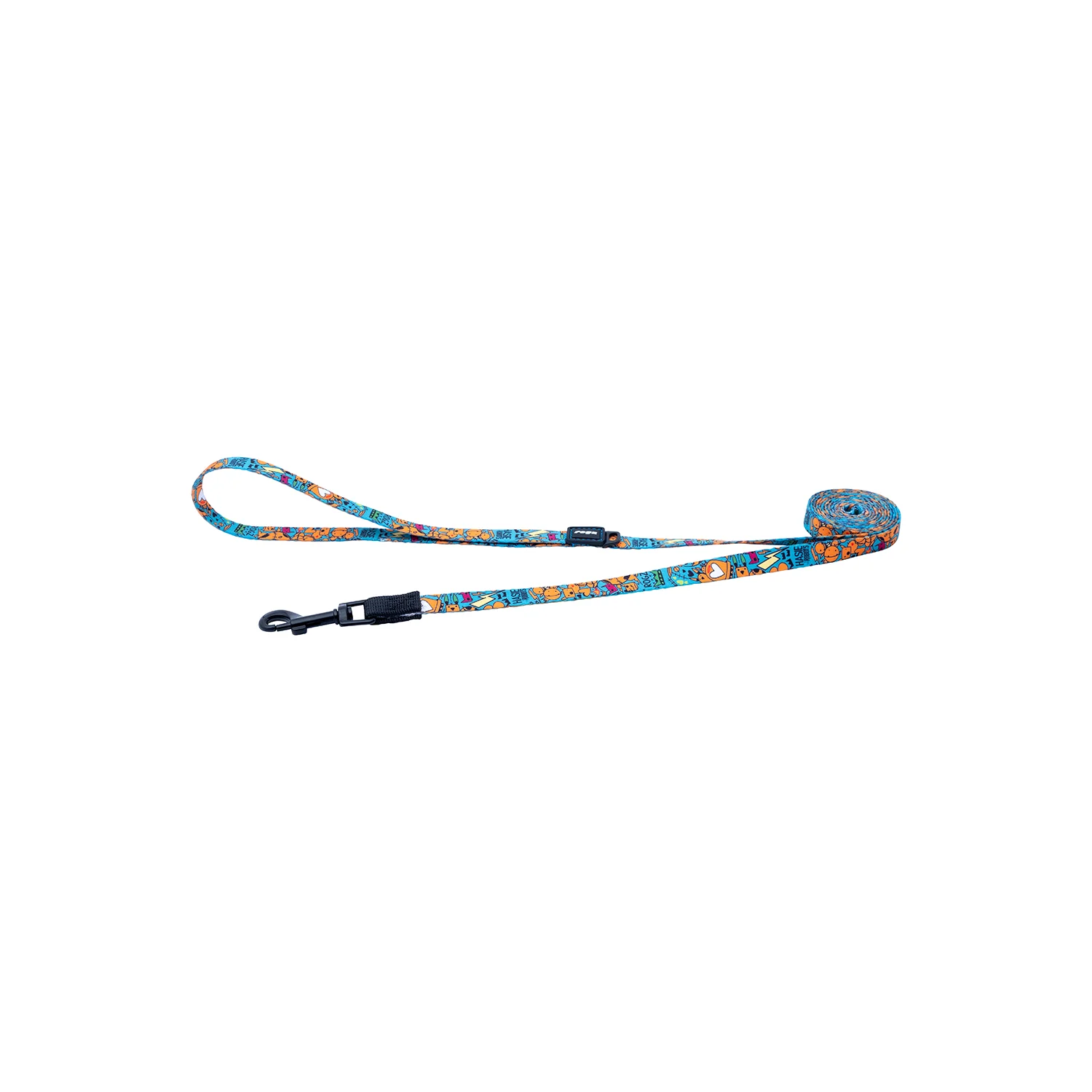 Correa Para Perro, Modelo Fusion De Rogz, Estampado Graffiti Azules. Talla Xl (39-64kg)