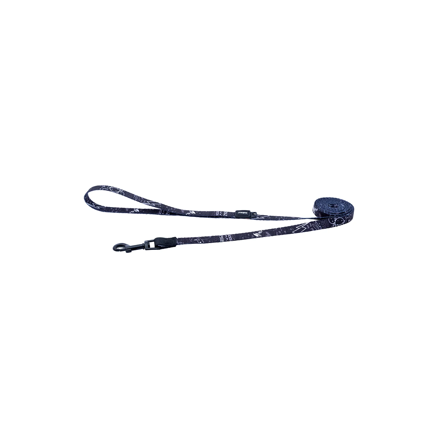 Correa Para Perro, Modelo Fusion De Rogz, Estampado Graffiti Negro. Talla L (21-40kg)
