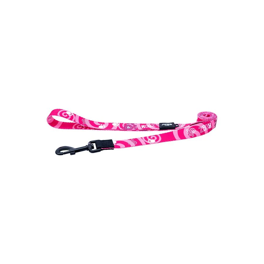 Correa Para Perro, Modelo Fusion De Rogz, Estampado Huellas Rosas. Talla Xl (39-64kg) - Image 4