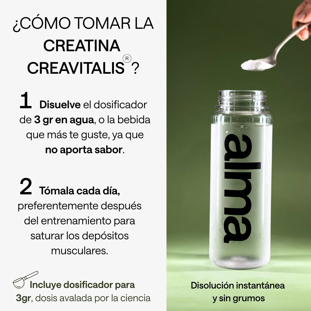 Creatina Monohidratada Creavitalis® Alma® 300 G 99,9% Pureza | Vegana, Sin Gluten Ni Lactosa | 100 Dosis - Image 3