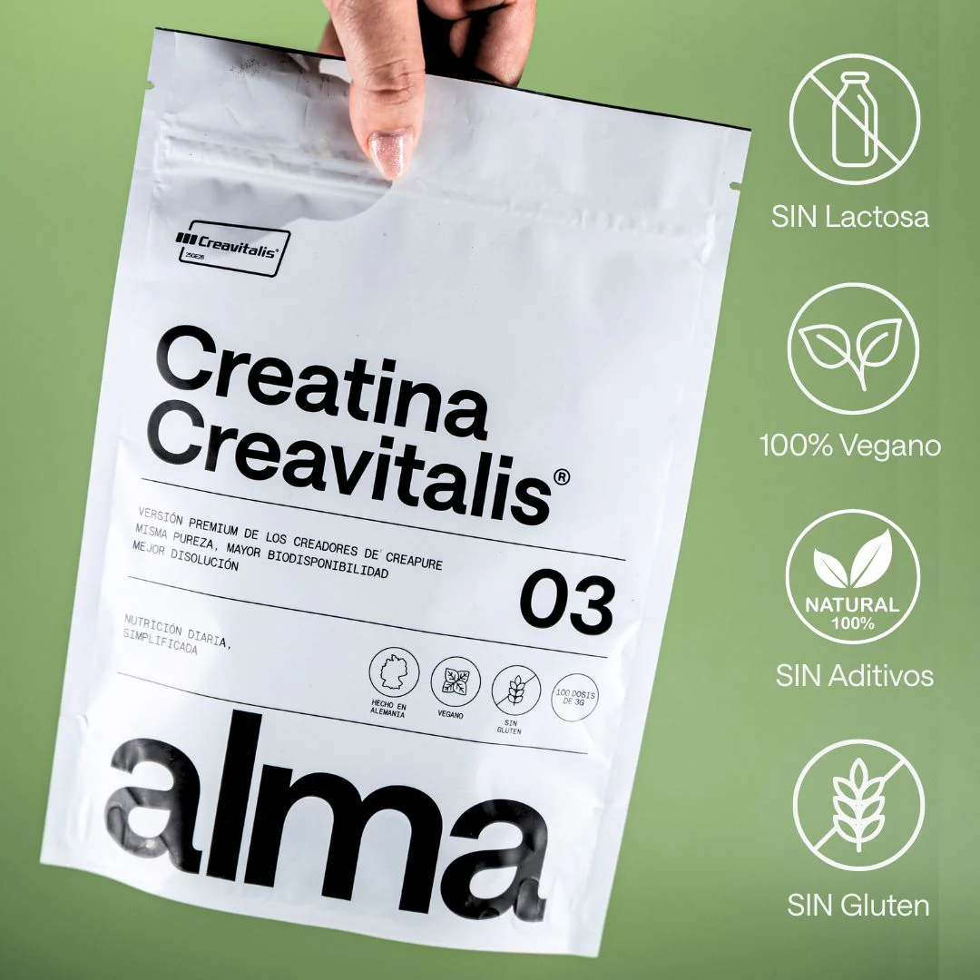 Creatina Monohidratada Creavitalis® Alma® 300 G 99,9% Pureza | Vegana, Sin Gluten Ni Lactosa | 100 Dosis - Image 5