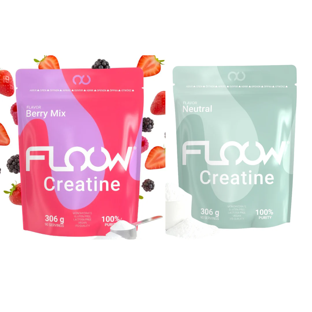 Creatina Monohidratada Sabor Berry Mix + Sabor Neutro - 612g (180 Dosis) Creatine En Polvo Pura Sin Azúcar