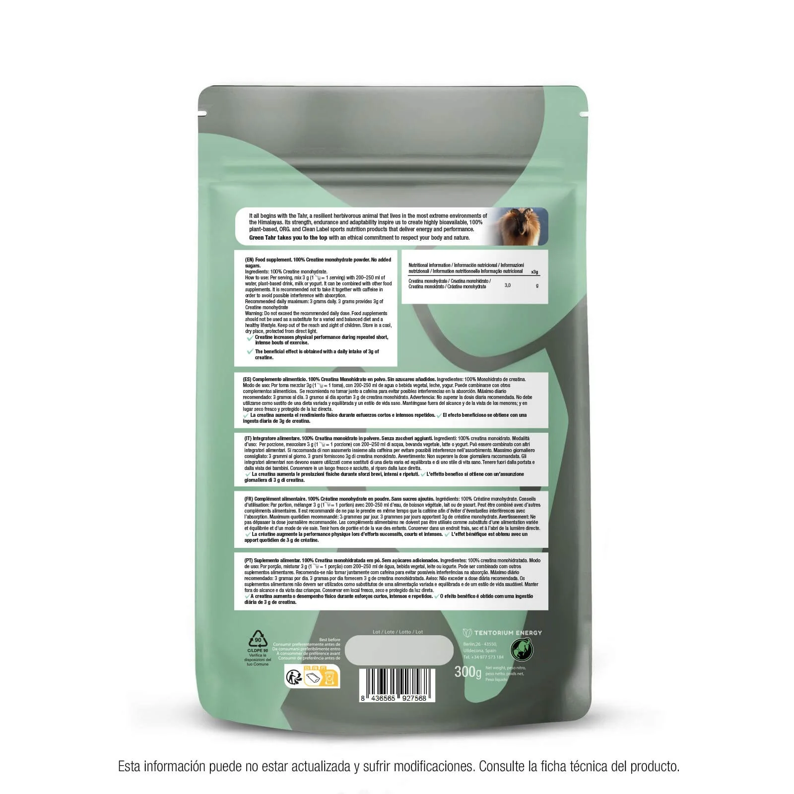 Creatina monohidrato 300 g - Image 3