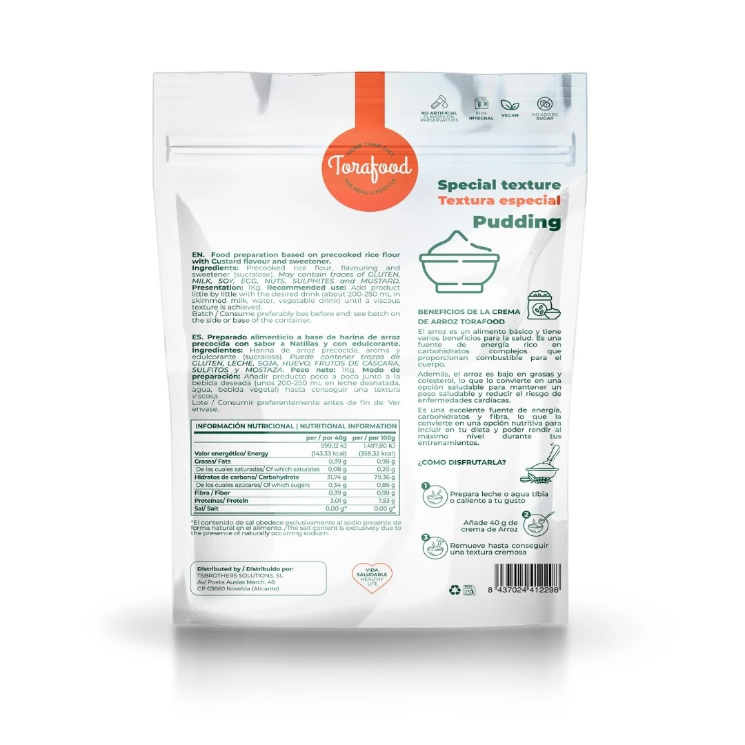 Crema De Arroz Natillas Torafood 1kg - Image 3