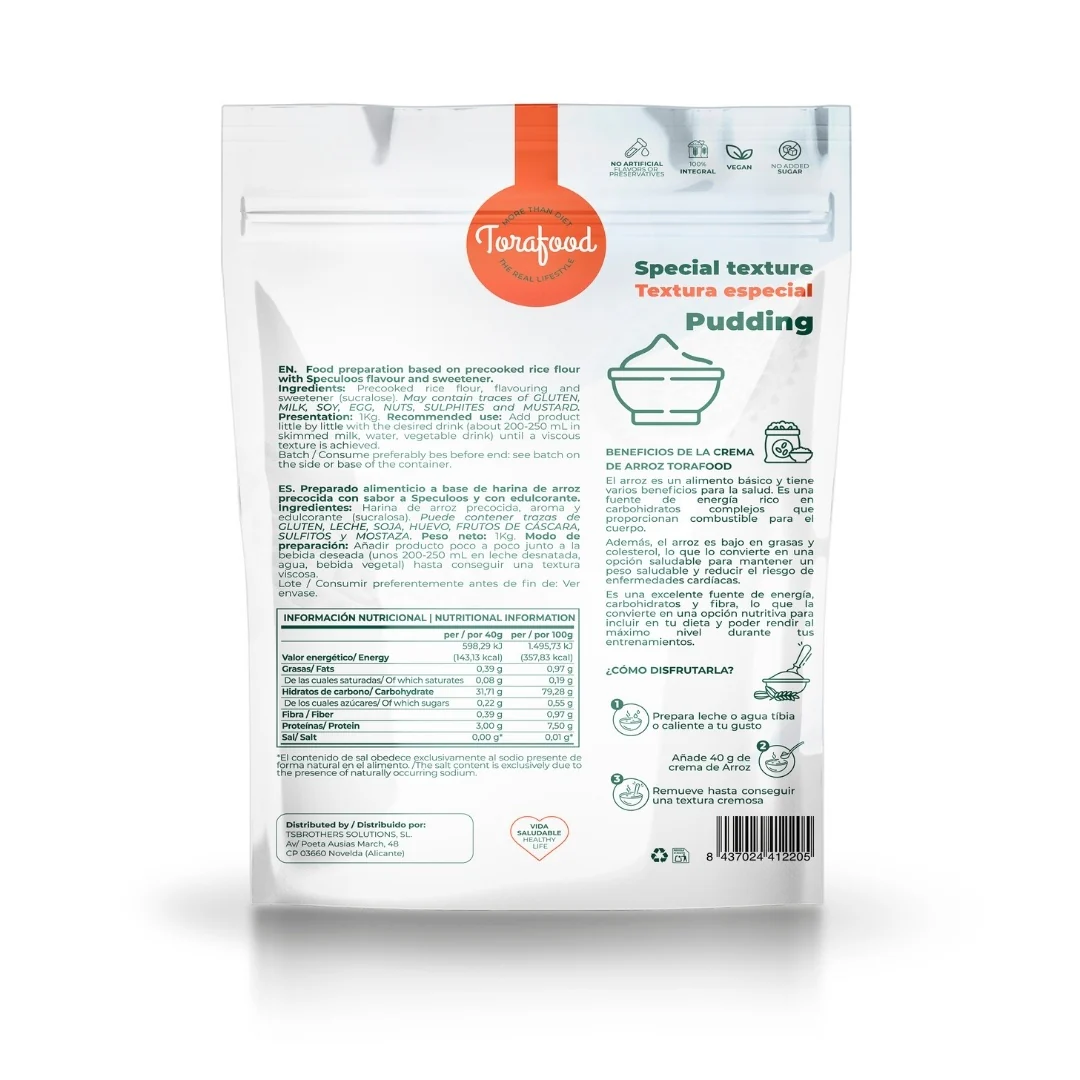 Crema De Arroz Speculoos Torafood 1kg - Image 3