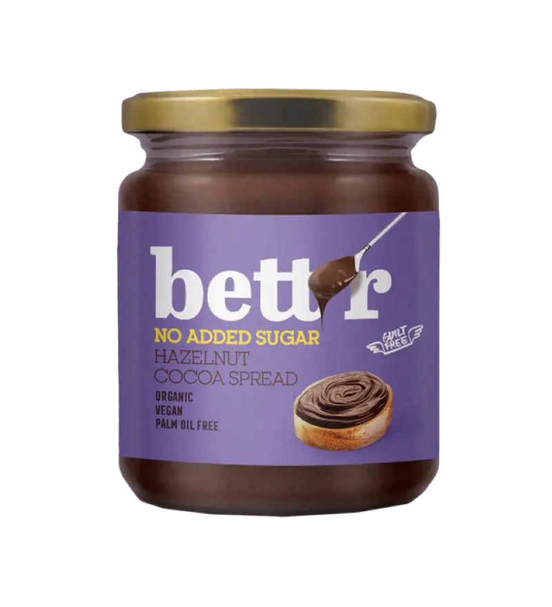Crema De Cacao Avellana Sin Azúcar Bett's 250g Bio
