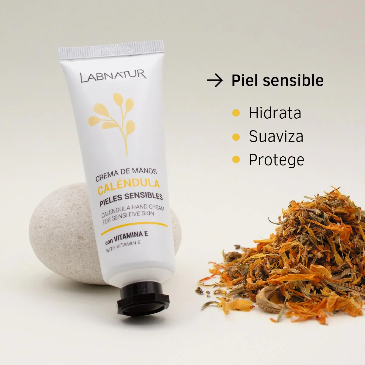 Crema de Manos Caléndula Labnatur 50 ml | Hidratante | Calmante | Manos Secas y Sensibles - Image 2