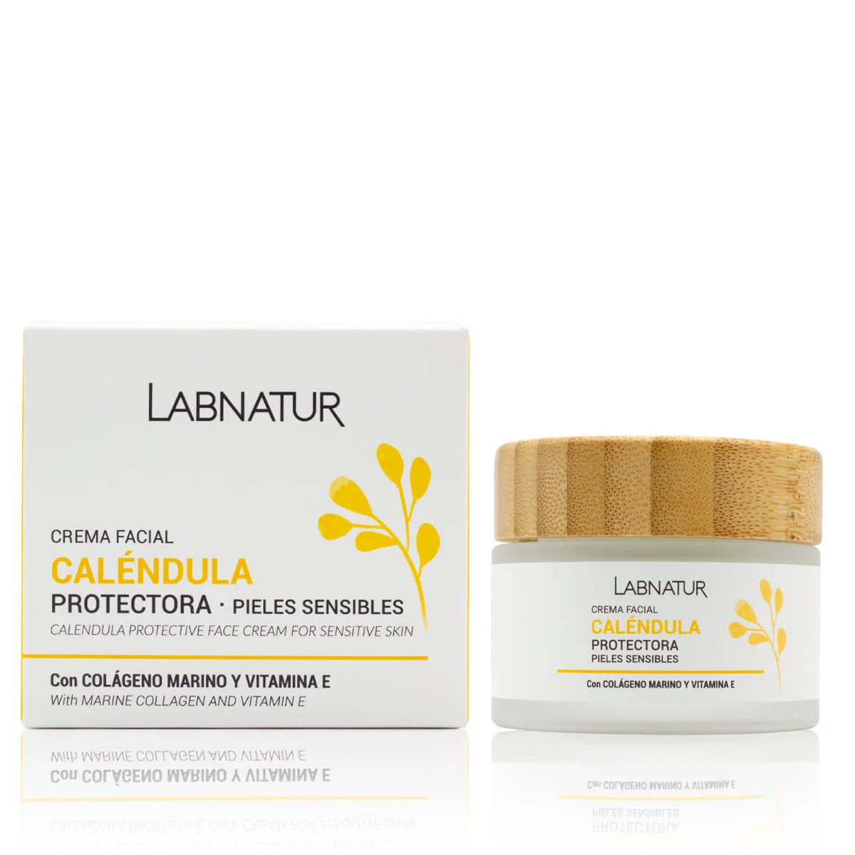 Crema Facial Caléndula Labnatur 50 Ml | Hidratante | Calmante | Piel Sensible