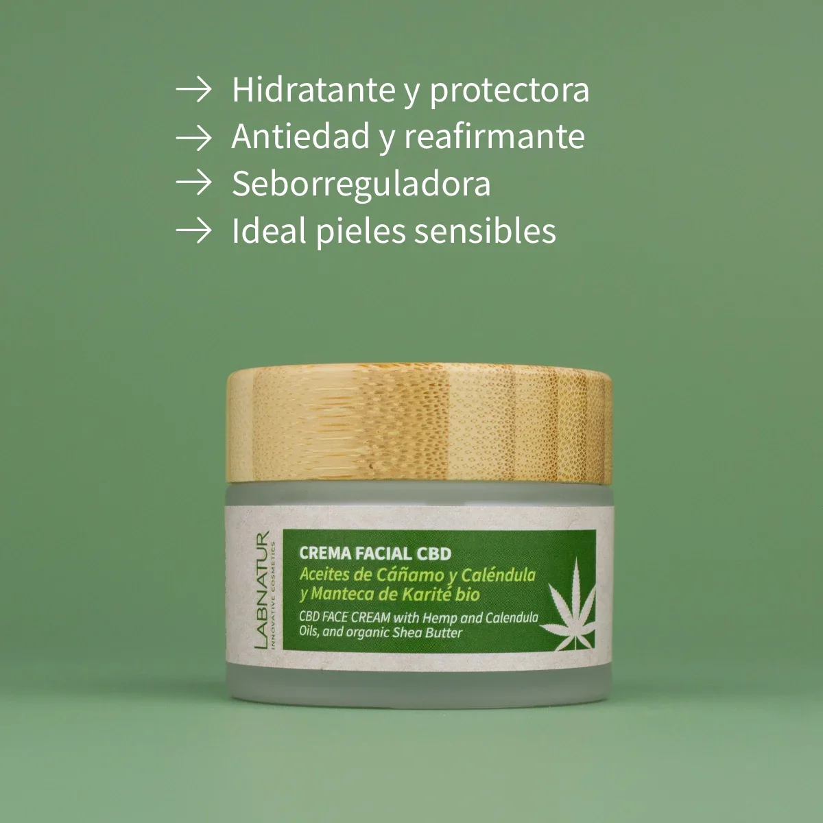 Crema Facial Cbd Labnatur 50 Ml | Hidratante | Calmante | Cuidado Facial Diario - Image 3