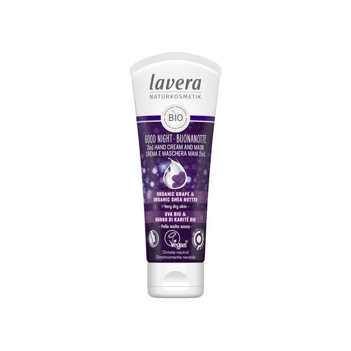 Crema manos y mascarilla buenas noches Lavera 75 ml