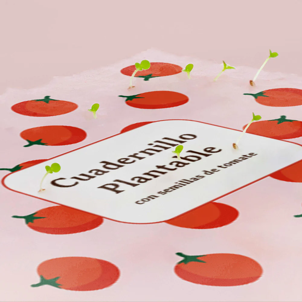 Cuaderno Plantable A5 Con Semillas De Tomate | Escribe, Planta Y Hazlo Florecer | Detalle Original - Image 3
