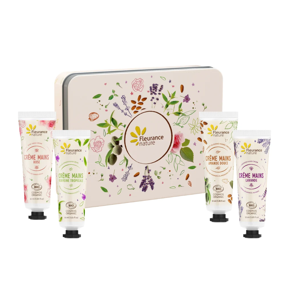 Cuarteto De Crema De Manos Eco En Su Cofrecito Beige Fleurance Nature 4x30ml