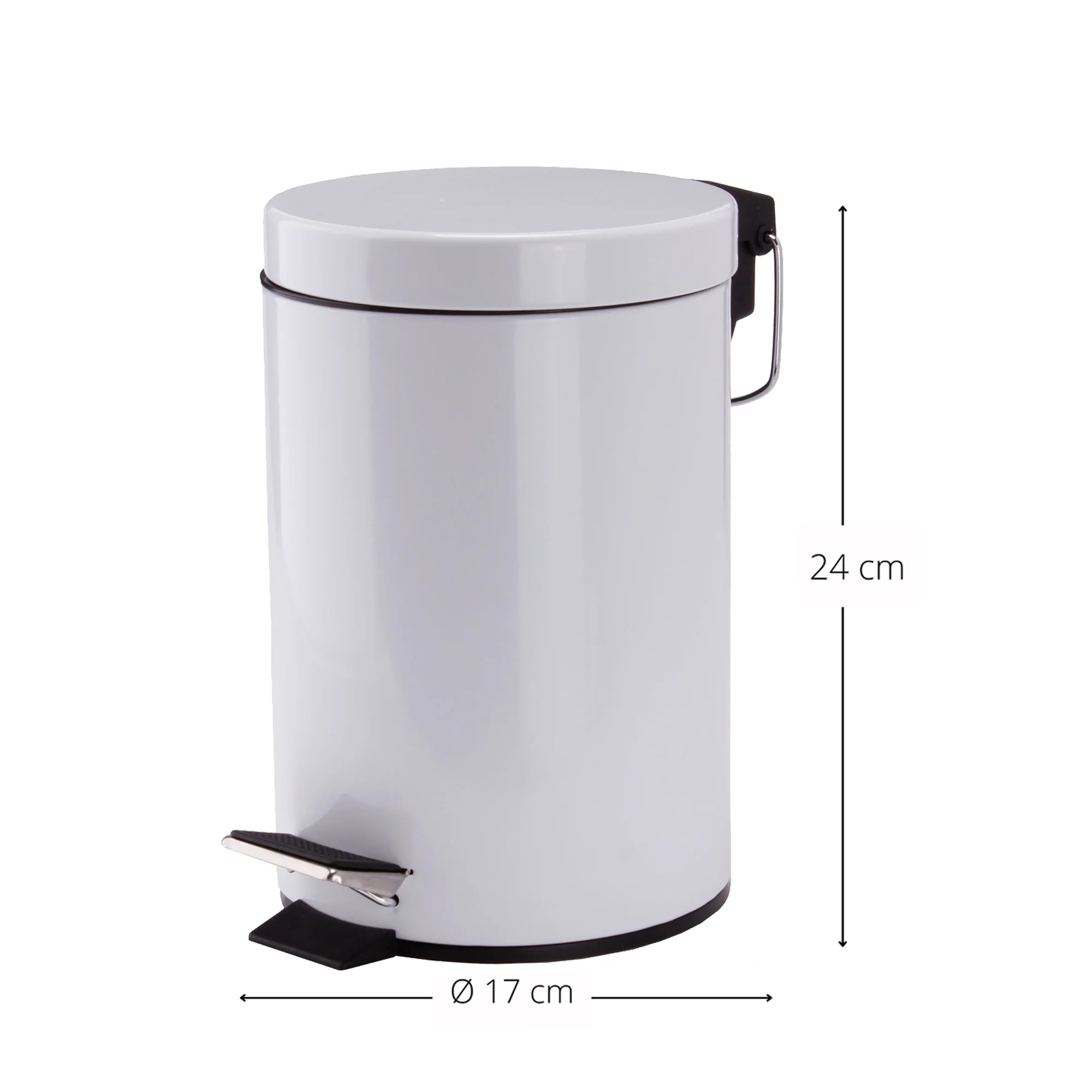 Cubo De Basura 3 Litros Con Pedal Fabricado En Acero Msv 16,5 X 25 Cm - Image 3